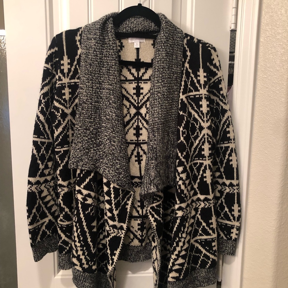 Tribal/Western print wrap cardigan